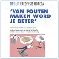 Tips uit Eredivisie Horeca; 'Van fouten maken word je beter'